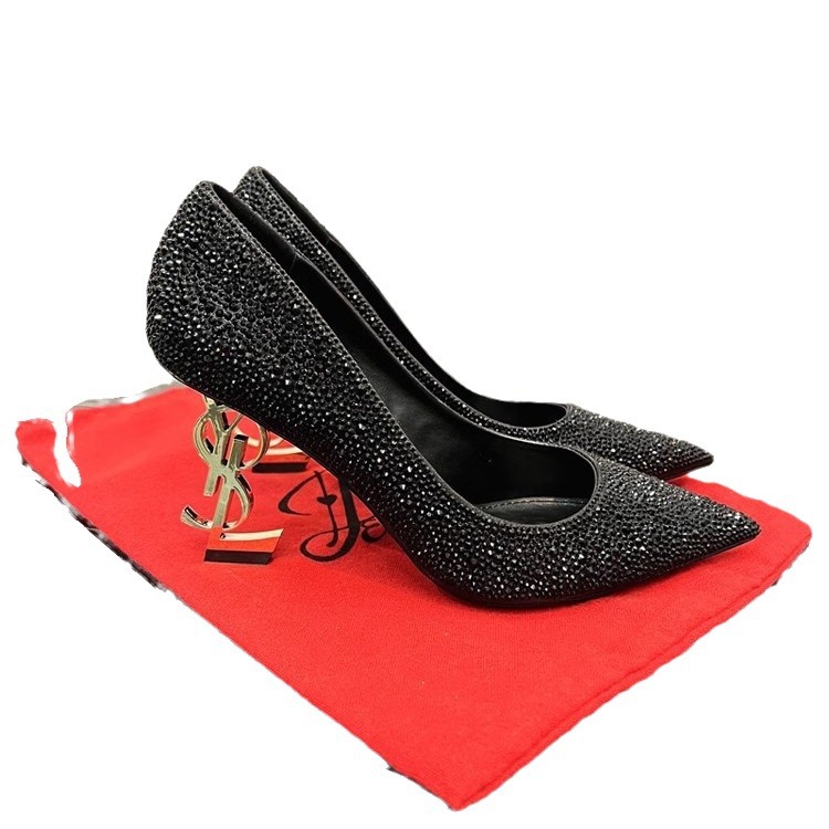 Free shipping designer women black gold comfortable breathable wear-resisting indoor high heels classics