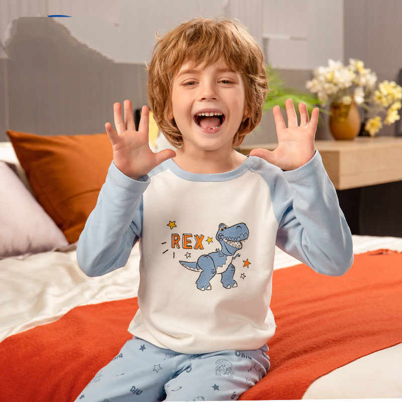 DISNEY boys designer clothes baby clothes designer baby clothes Children's pure cotton pajamas set of home clothes.