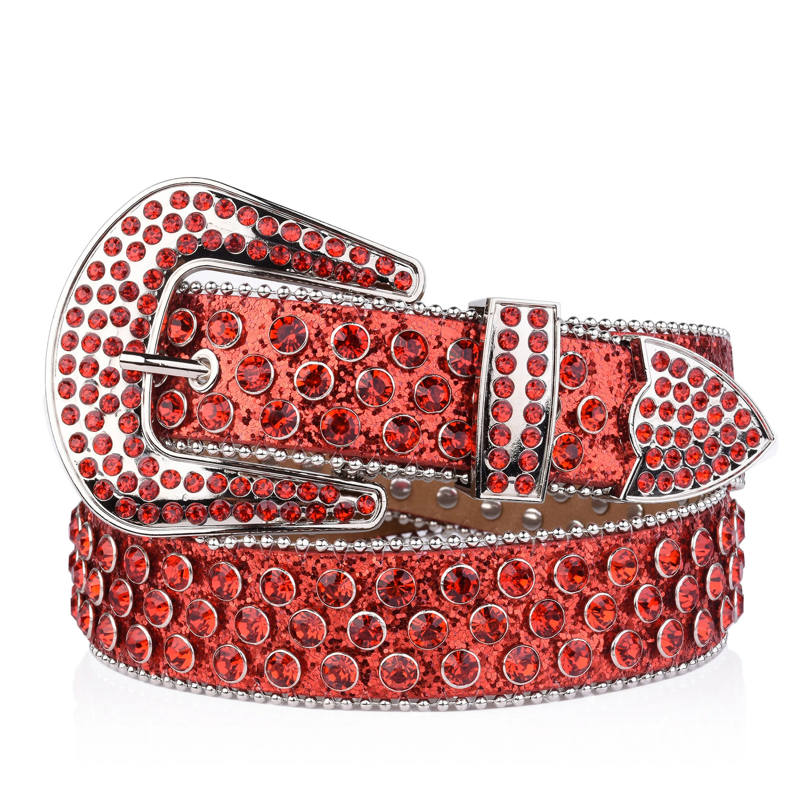Punk block Rhinestone Belt Chic Western Jeans Sparkle Crystal Denim Girl Mosaic Jeans Belt 250519