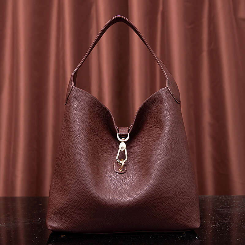 European and American Style Large PU Plain Handheld Single Shoulder Underarm Bag for Girls