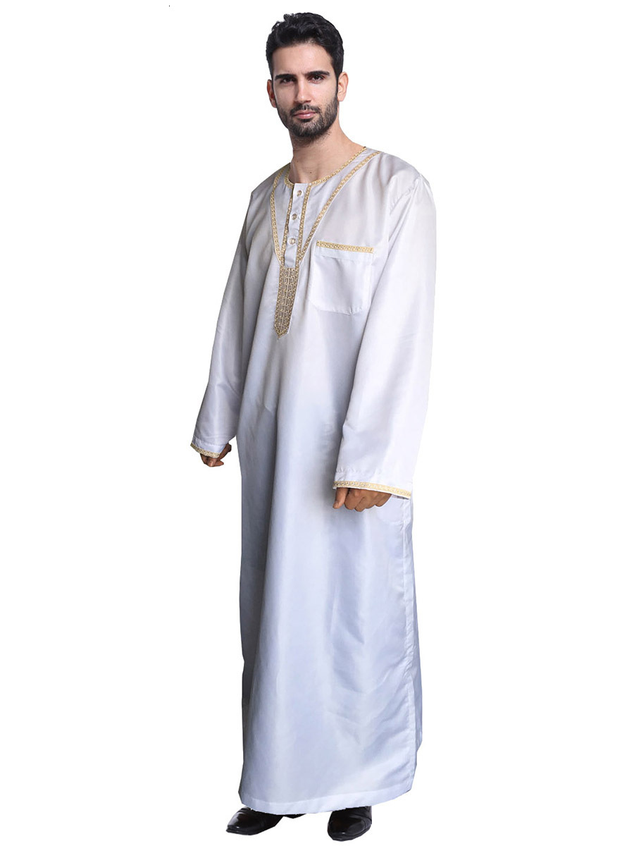 Designer Clothing Arab Travel Casual Robe Dubai Ethnic Men's Clothing 2025 New Fashionable And Versatile Trendy Clothing