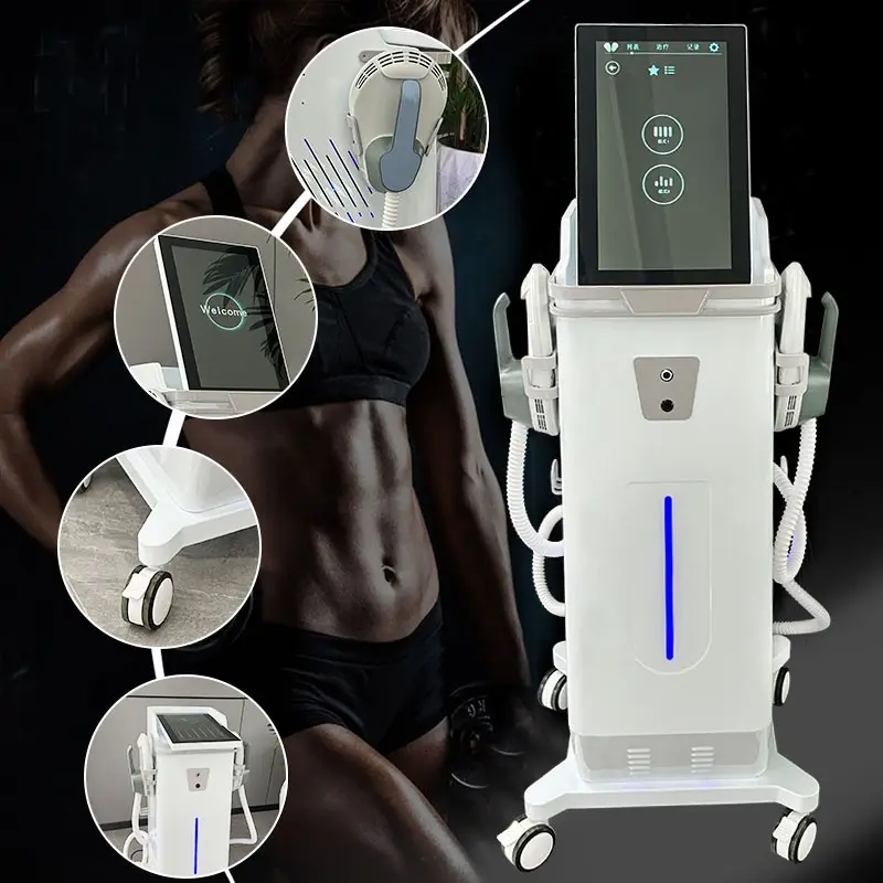 EMS Muscle Sculpting Slimming Machine Muscle Stimulator EMS Muscle Stimulation 4 Handles 2800W High Quality HI-EMT