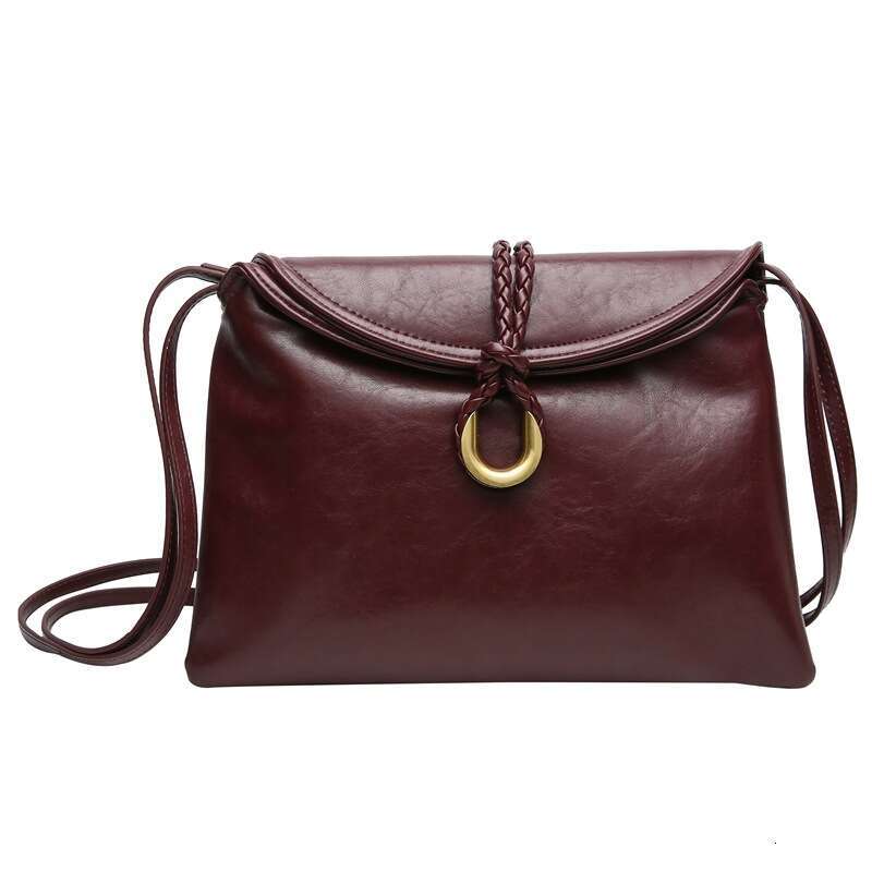 Single Shoulder New Vegetable Tanned Envelope Large Capacity Soft Leather Commuting Simple Temperament Women's Crossbody Bag