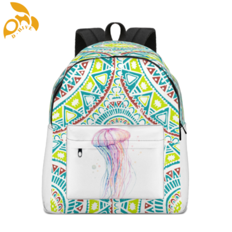 Free shipping. top fashion designers customize lightweight and high-quality full-print black schoolbags