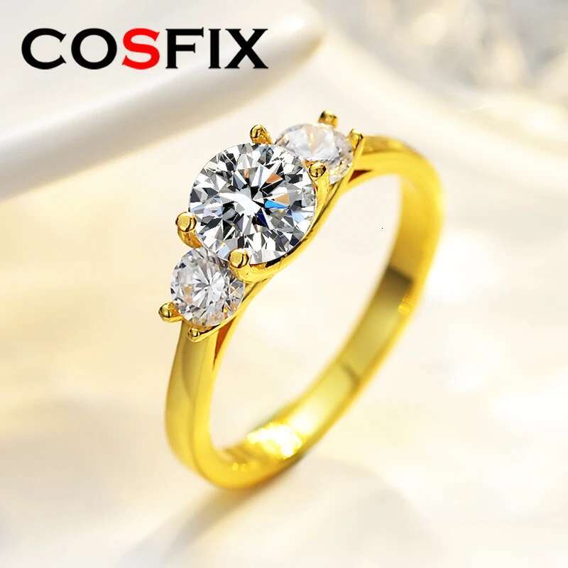D Color Women Moissanite Ring s925 Silver 4mm Moissanite Row Ring for Women Luxury Yellow Women Full Moissanite Rings 2023