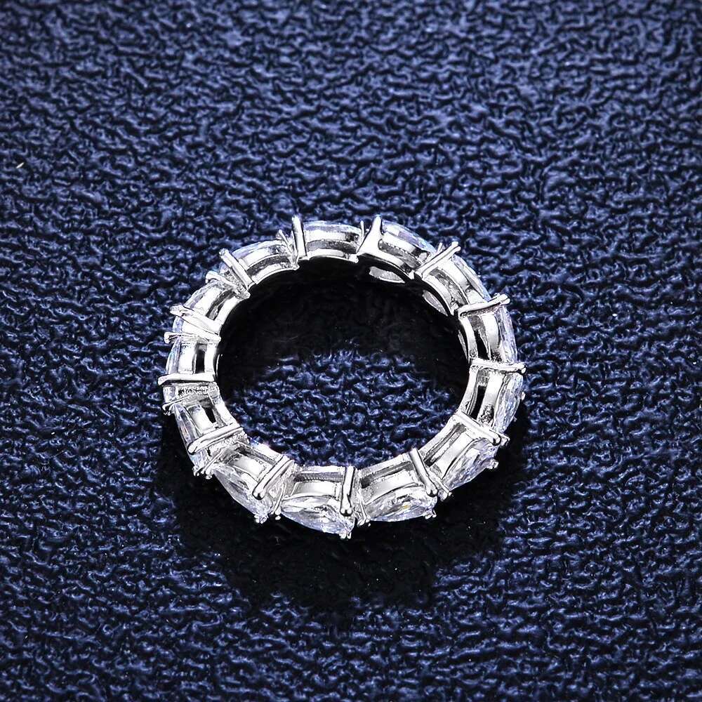 3*5mm Pear Cut Moissanite Ring For Women D Color VVS Lab Diamond S925 Silver Plated 18k Gold Wedding Band Jewelry GRA Certified