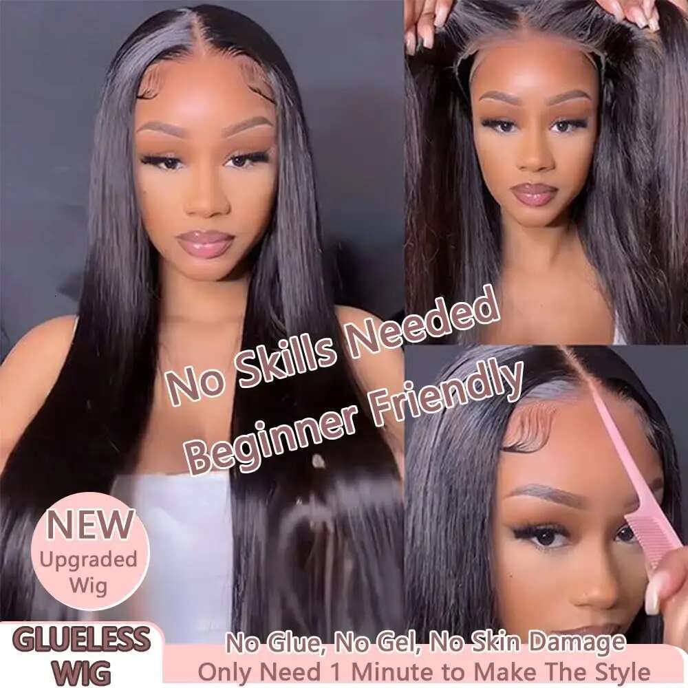 And Go Brazilian Straight 6x4 5x5 9x6 7x5 Lace Closure Glueless Wig Human Hair Ready To Wear Pre Cut