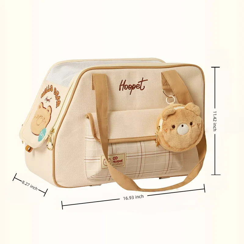 Portable Pet Carrier Bag for Cats & Small Dogs - Stress-Free Crossbody Shoulder Bag