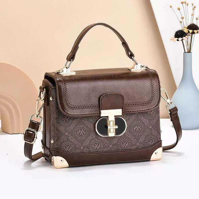 Square handbag fashionable single shoulder crossbody classic style Taizhou women s bag button flip cover