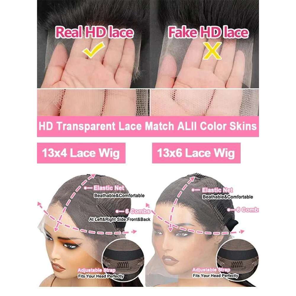 Short Bob Bone Straight Wig 13x4 Front Human Hair 200 Density Glueless HD Transparent Lace Frontal For Women Wigs