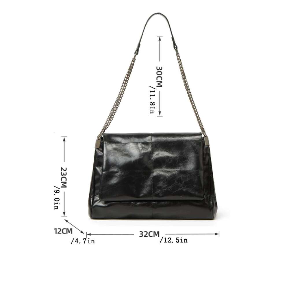 Large Capacity Commuting Bag 2024 New Spring/Summer Women's Chain Tote Bag, High-End And Fashionable Single Shoulder Underarm Ba