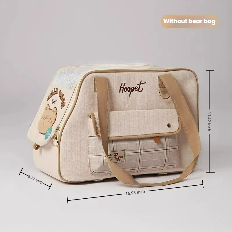 Portable Pet Carrier Bag for Cats & Small Dogs - Stress-Free Crossbody Shoulder Bag