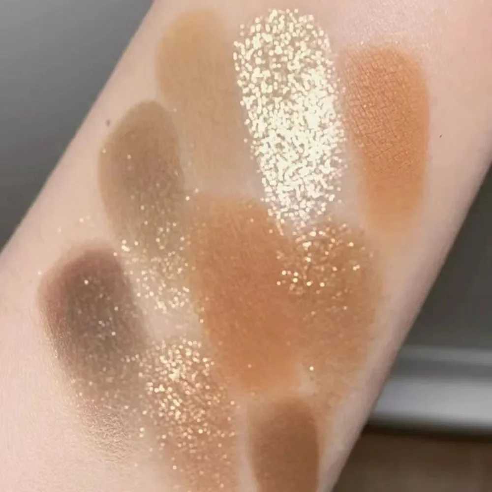 9 Color Eyeshadow Palette Shiny Butter Orange Brown Pearly Matte And Glitter Eyeshadow Waterproof Long-lasting Female Make Up W250520