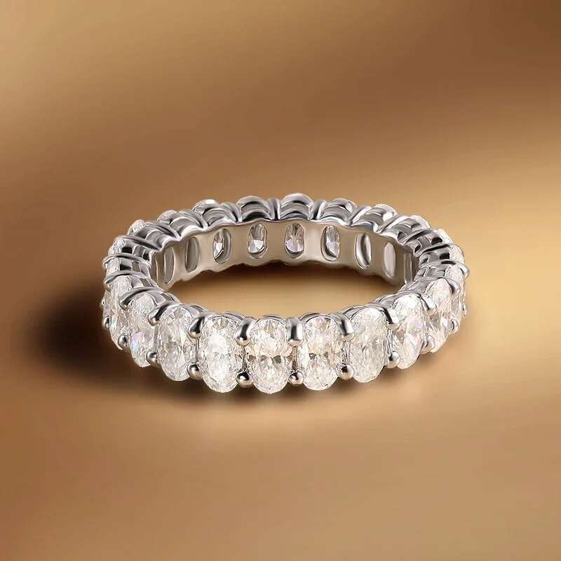 2.5/6.6cttw Oval Cut Moissanite Engagement Ring For Women 925 Sterling Silver Lab Diamond Promise Wedding Band Jewelry Certified