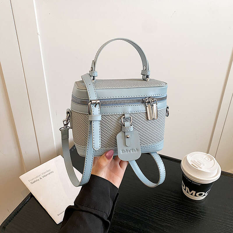 New Splicing Fashion Handheld Box Bag for Women's Sen Cute Leisure Crossbody Bag, Elegant and Simple Single