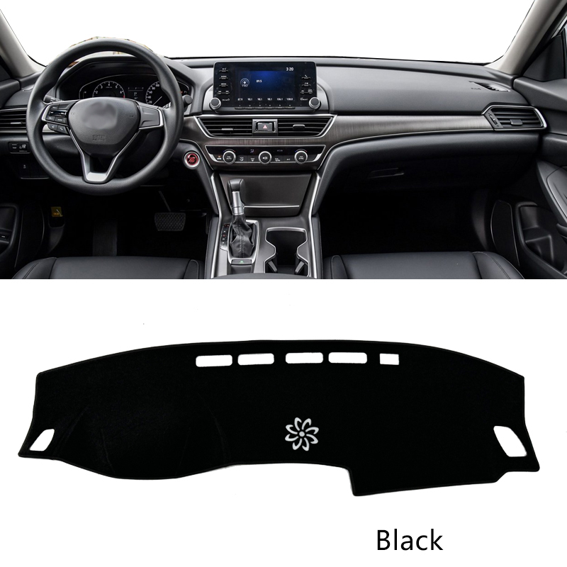 For Accord 2018-2022 Dashboard Sunshade Cover, Front Windshield UV Protection, Polyester Fiber Material, Heat Blocking Sun Visor Pad, Car Interior Acc