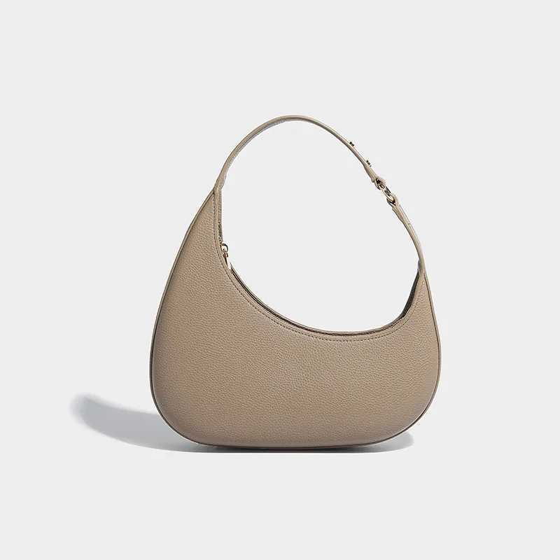 Vintage Half Moon Bags For Women Luxury Designer Handbags And Purses New In PU Lychee texture Rivet Small Underarm Shoulder M250520