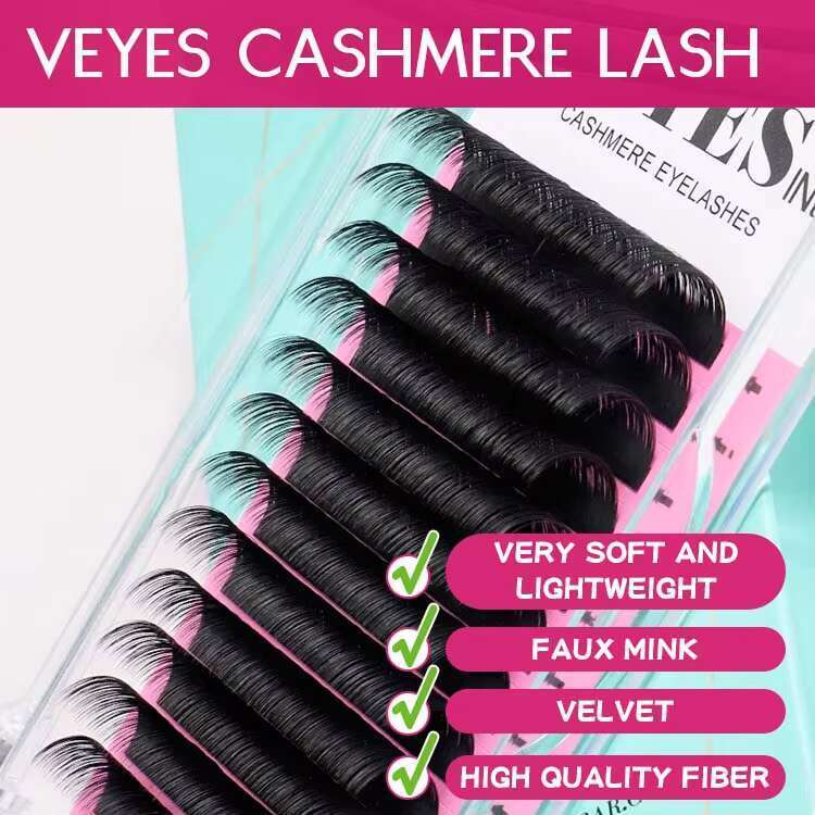 For Veyes Deep Dark Matte Black 0.03 0.05 0.07 Cashmere Volume Lash Tray 3D Natural Individual Extension Private Label