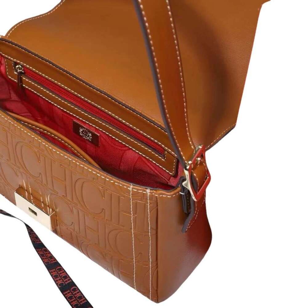 CH High Quality Solid Colour Print Design Crossbody Small Square Superior Sense Ladies Casual Shoulder Bag Letter