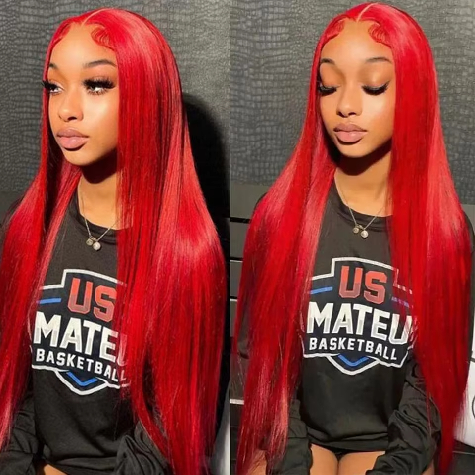 Hd 250 Density Peruvian Hair Look Like Human Hair Straight Glueless Lace Front Wig Imitating Human Hair Ready To Wear Black Lace Wig 34 Inch 13x4 Lace