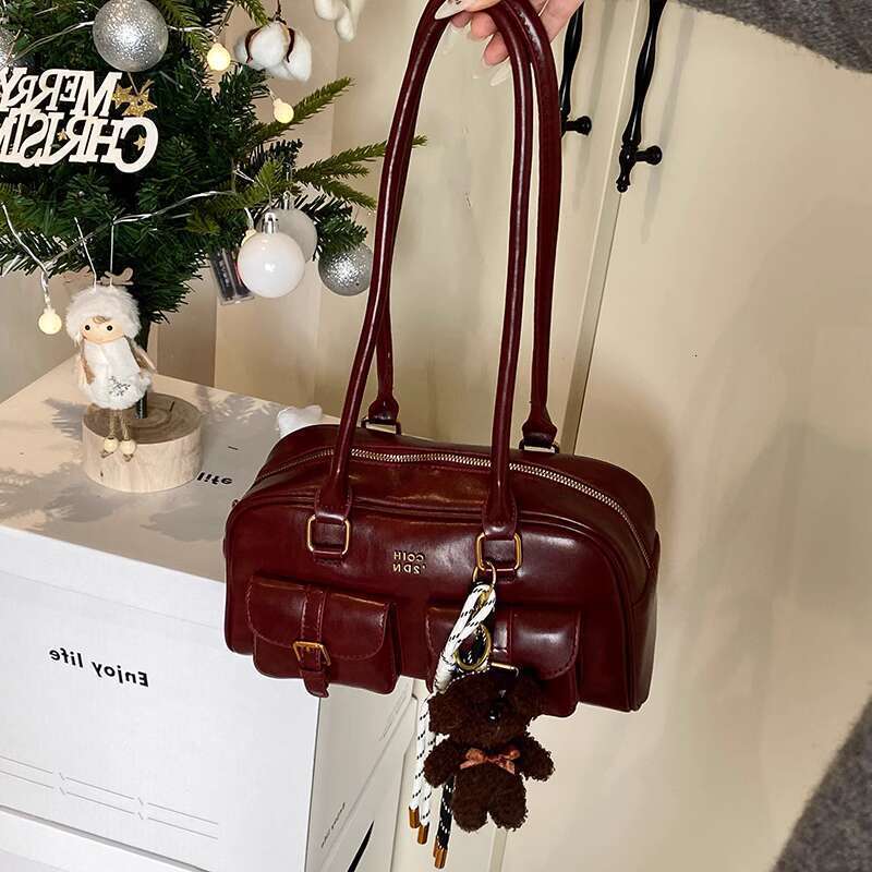 High end bowling women's 2025 new large capacity commuting shoulder hand-held armpit bag