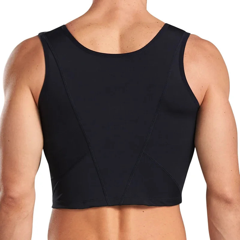Mens Chest Vest Sweat Chest Bandage Tight-fitting Underwear Body Shaper Corset Support Belt Chest Compression Correct Posture 250520