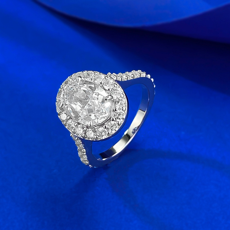 Sophisticated Oval-Cut Simulated Diamonds Earrings Pair Featuring an Ice Flower Motif