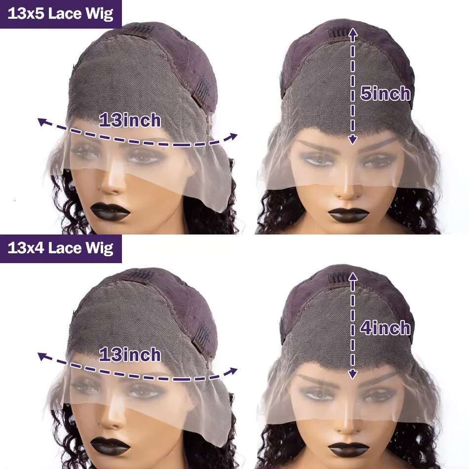 Wigirl Chocolate Brown Loose Deep Wave Short 13x4 13x5 HD Lace Front Human Hair Wig Brazilian Curly Bob Wigs 200% For Women