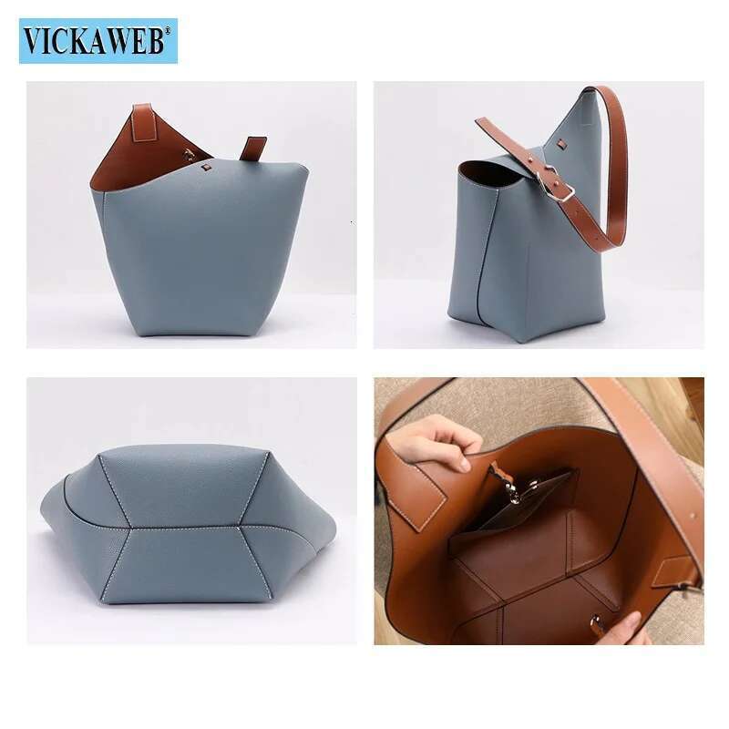 Free Gift 2022 Trend Women Brand Shoulder Bags 100% Genuine Leather Female Fashion Designer Shopper Tote Handbags Bucket Purses