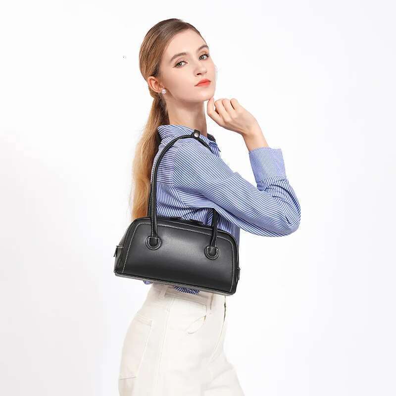Retro Hand-Heeled Shoulder Underarms For Women's New Simple And Fashionable High-End Boston Bag