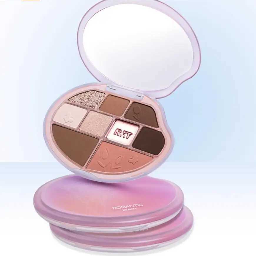 ROMANTIC BEAUTY Highlight Face Palette Comprehensive Palette 9 Color Eye Shadow Brightening Powder Blusher W250520