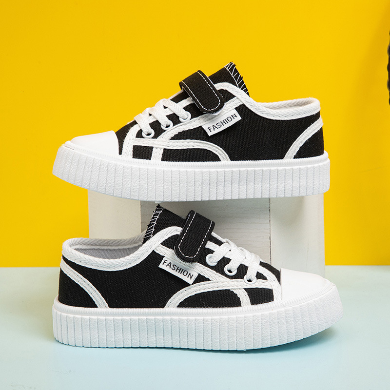 Ddmyshoesvip Children S Canvas Girls Casual New Style Boys Non Slip Board Medium And Large Children S Sports Shoes Biscuit Soles