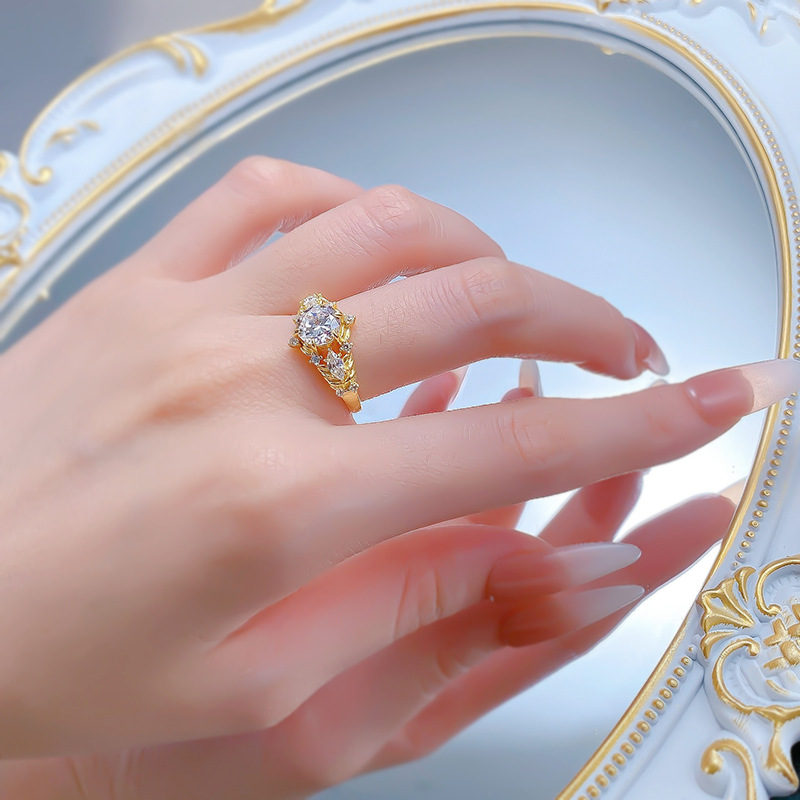 Elegant S925 Sterling Silver Oval Shape Cubic Zirconia Ring with Gold-Plated Detailing, Perfect for Engagements and Special Occasions.