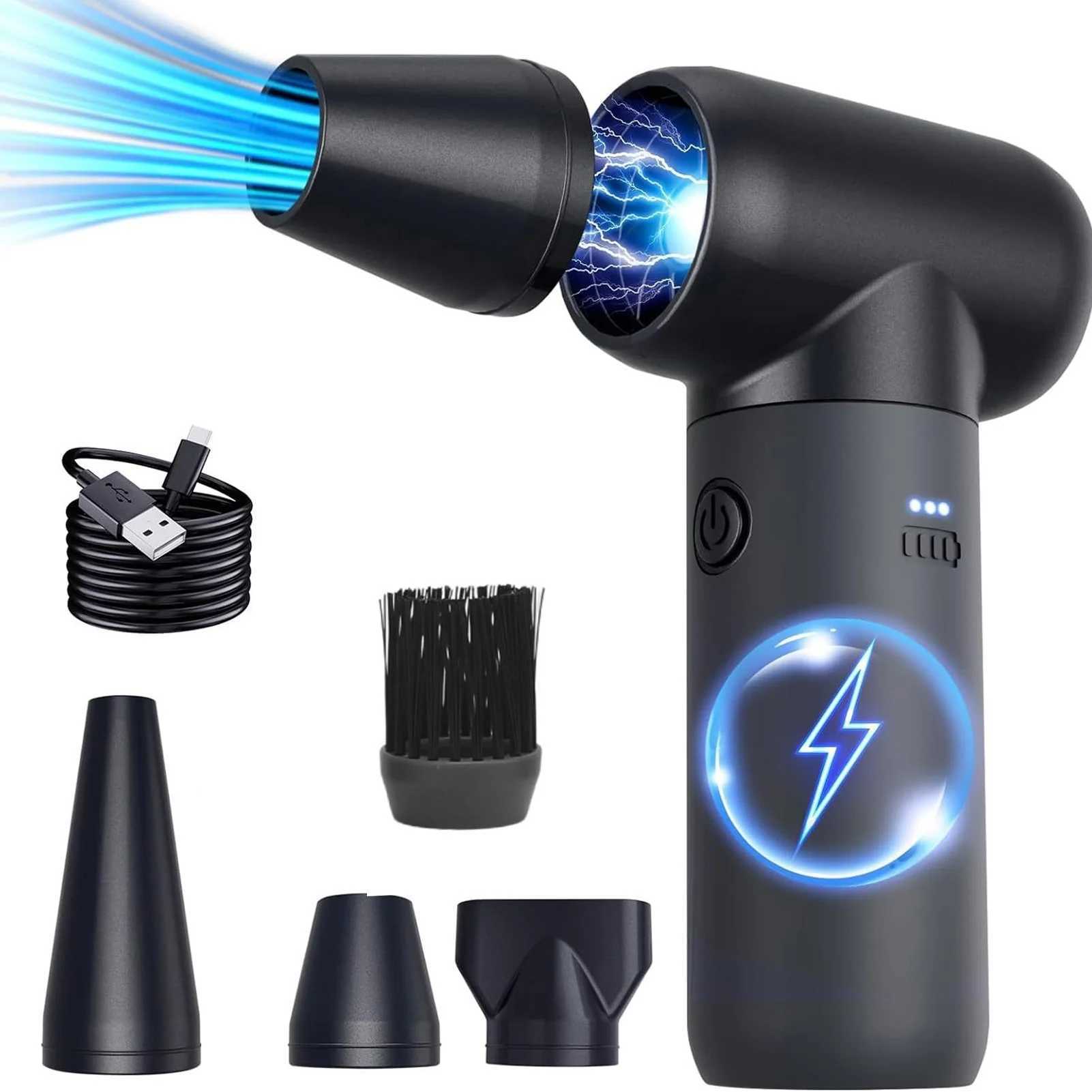 180000RPM Jet Dryer Blower 3 Wind Speed Portable Electric Air Duster for Car Dry Keyboard Computer Cleaning Camping z250520