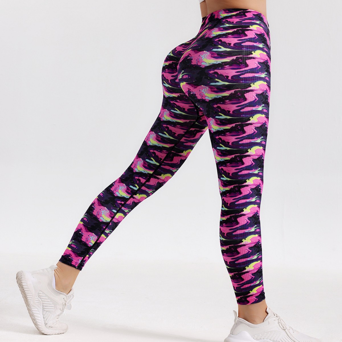 Digital Printed Yoga Pants Women's Outdoor Running Fitness Sports Hip Lift Slim Slim High Waist Leggings