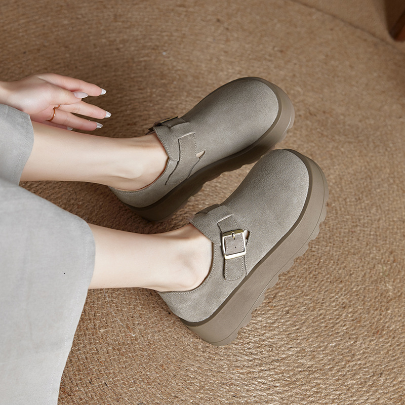 Spring New Boken Lazy Sponge Heel Fashionable Single Shoe Thick Casual Shoes Soft Sole Casual Women S Shoes Ddmysaturn