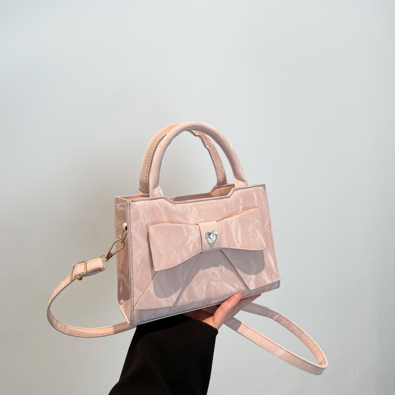 Free Delivery Designer Bag Fashion Bow Single Shoulder Hand Fashion 2025 New Trend Crossbody Simple Women's Small Square For Women Luxury Bag
