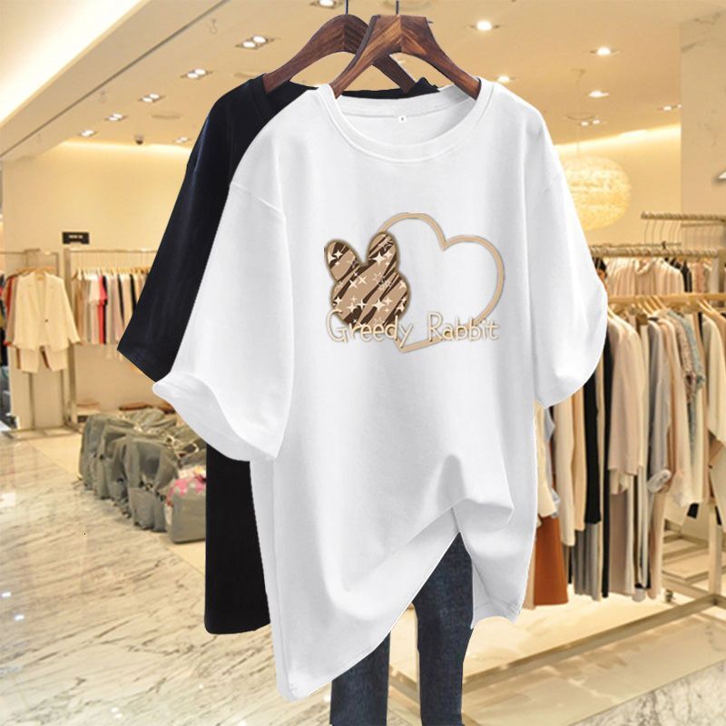 Designer Clothing Summer 2025 New Short Sleeved Plus Size Korean Version Women's T-shirt Slim Fit Loose Top Fashionable Casual Style