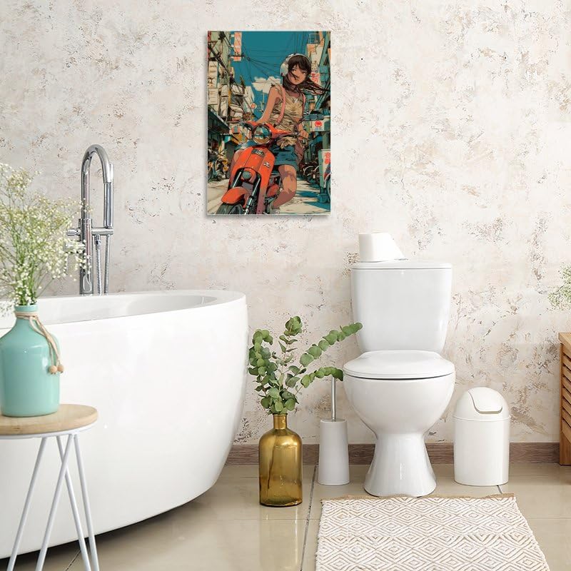 Cartoon Girl Gh Style Canvas Poster Wall Art Decor Print Picture Paintings for Living Room Gift ForBedroom Decoration