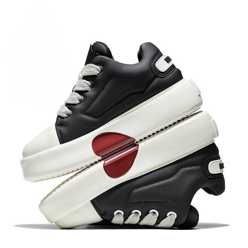 Designer casual shoes Men's thick soled tide shoes Sports fashion small white shoes Men's shoes Shake sound explosive Korean version board T