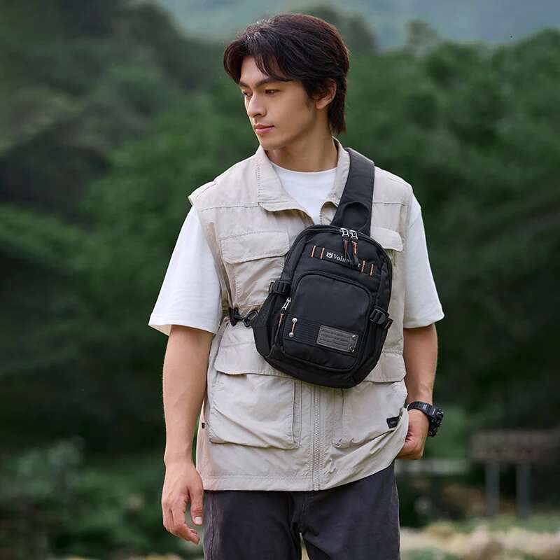 Volunteer Crossbody For Men 2024 New Multiple Pockets Large Capacity Watertight Travel Adjustable Shoulder Bag 1835-05
