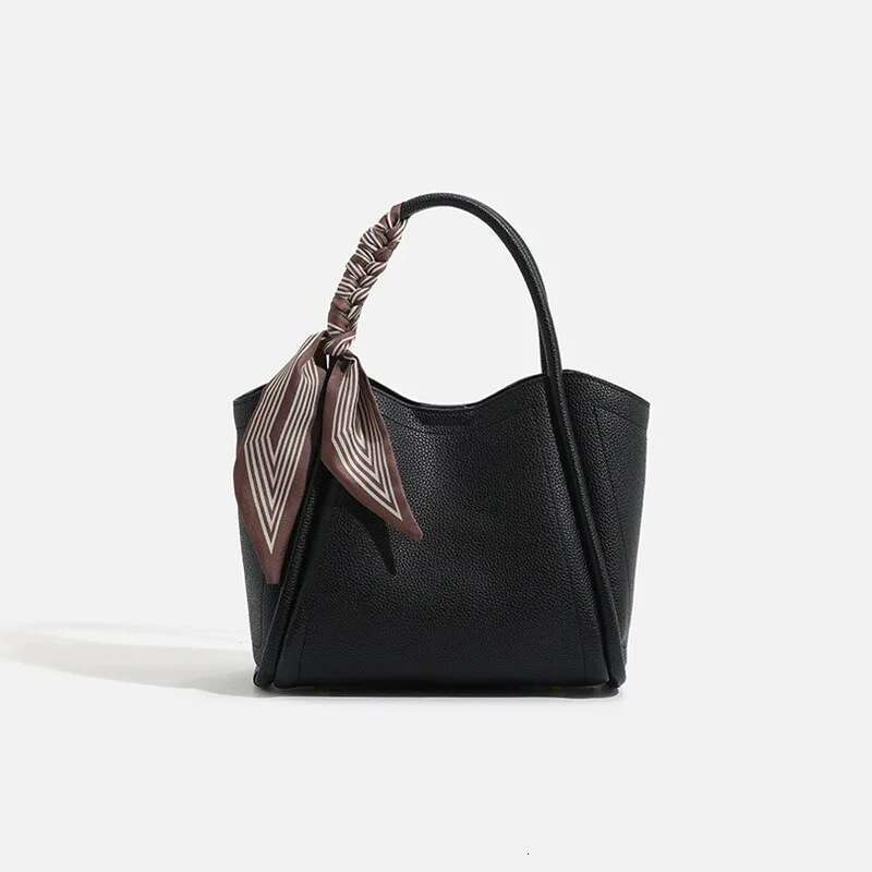 Lychee Pattern Vegetable Basket Ladies 2024 New Style Textured Bucket Crossbody INS Simple Handbag Mom Bag Customized