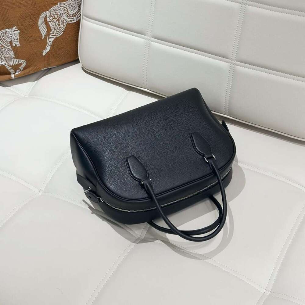 Tote Bag Bowling Large Capacity Boston Bag Women S Headband Imitation Deer Leather High End Feel Portable Briefcase Versatile Lady Bags