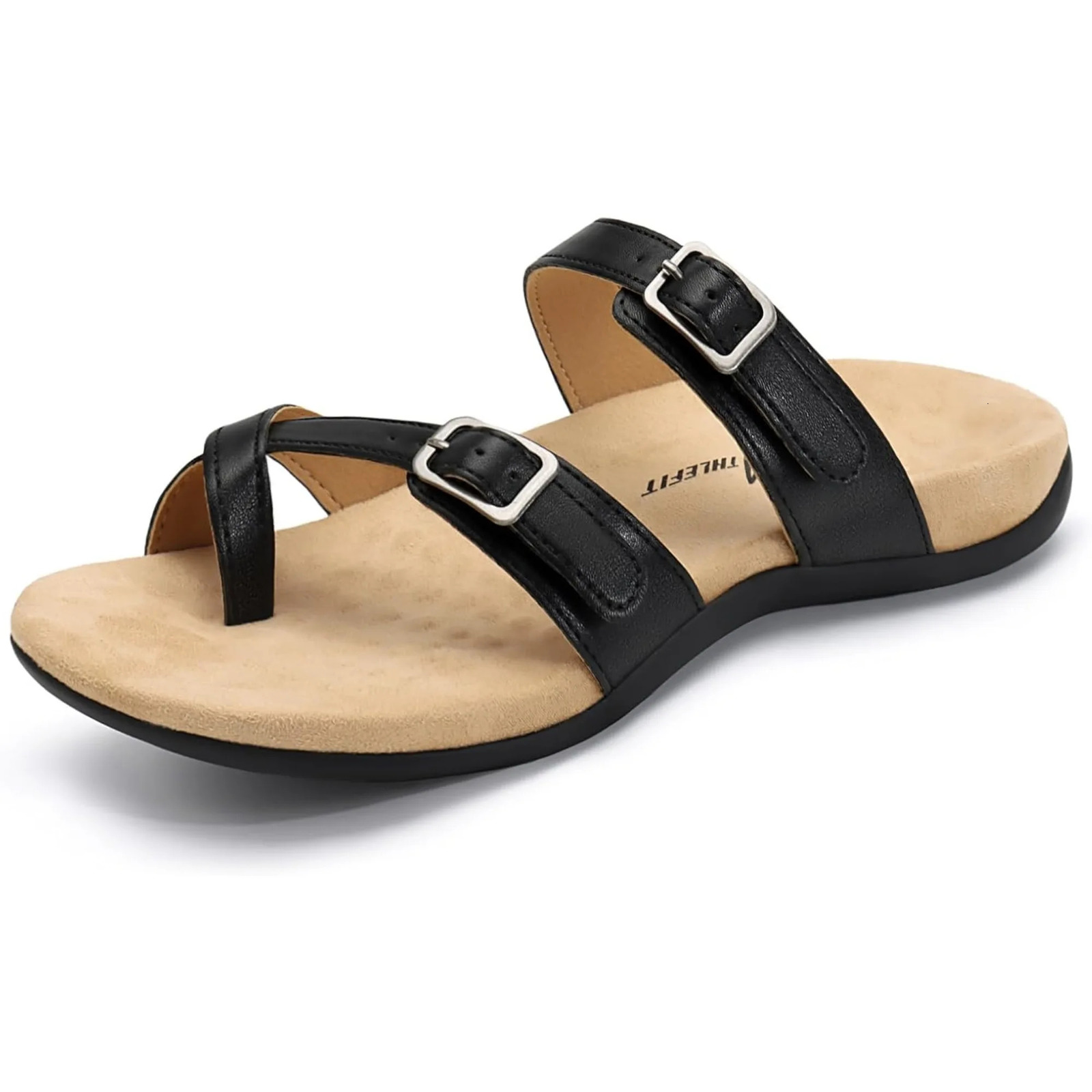 Orthopedic Sandals for Women Wide Width Adjustable Comfort Ortic Flip Flops with Arch Support 250519
