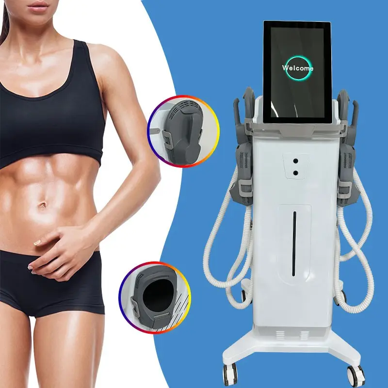 EMS Muscle Sculpting Slimming Machine Muscle Stimulator EMS Muscle Stimulation 4 Handles 2800W High Quality HI-EMT