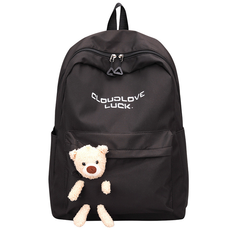Free Delivery Designer Bag Sweet Bear Fashionable Primary Secondary School Student Large Capacity Simple Men's And Women's Versatile Niche B