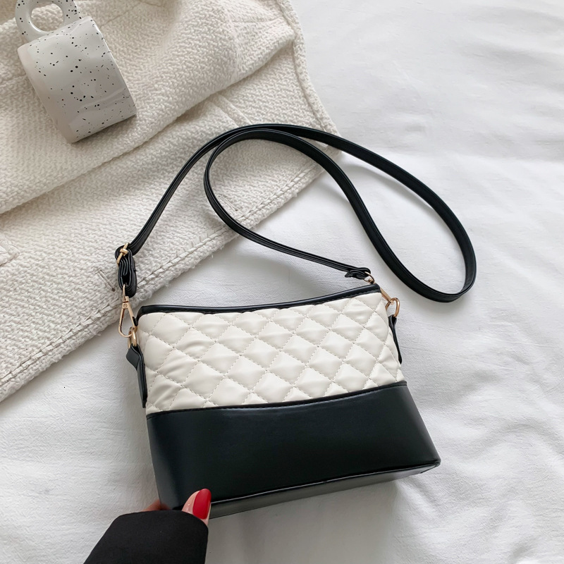 Free Delivery Designer Bag Color Blocked Diamond Grid Chain For Women 2025 New Trend Winter Wandering Casual Western Style Large Capacity Small Square