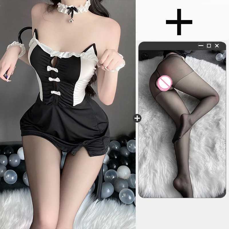 Sexy Lingerie Tight fitting deep busty pretending to be cat girl sexy adult sexy clothes woman Sex shop R250520