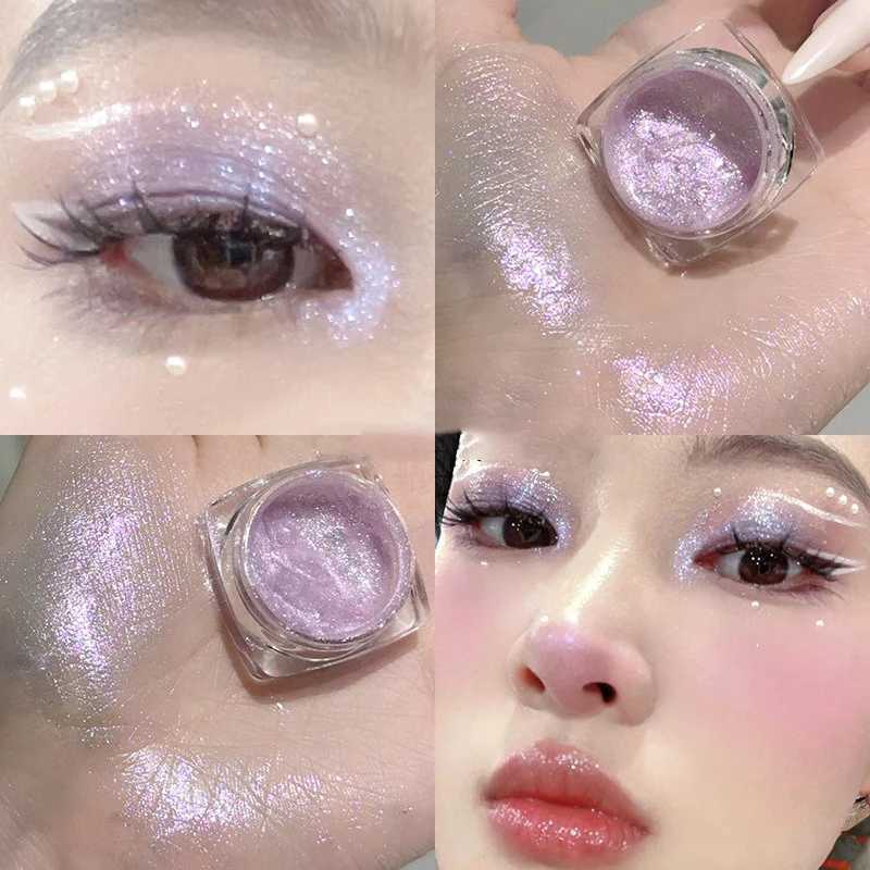 Diamond Purple Liquid Gel Eyeshadow Pearl Glitter Body Highlighter Sequins Monochrome Shimmer Brighten High Gloss Quick DryingXJ250520