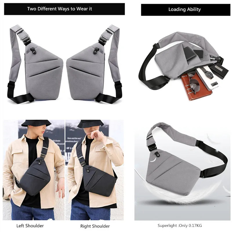 Fengdong men ultra thin anti-theft small chest bag mini cross body bags male one shoulder sling bag for travel boy sports bag 250519